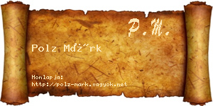 Polz Márk névjegykártya